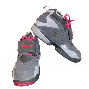 Nike Air Diamond Turf 2 Pink Grey Shoes 407911 006 Size 6.5Y Youth Women's 7